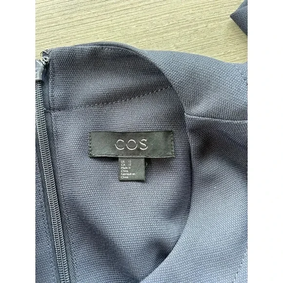 COS Navy Midi Dress - Picture 6 of 11